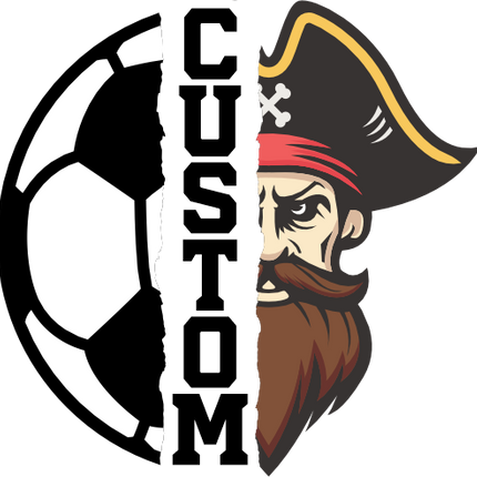 (s145-04-A) Split Soccer Team Name Custom Text