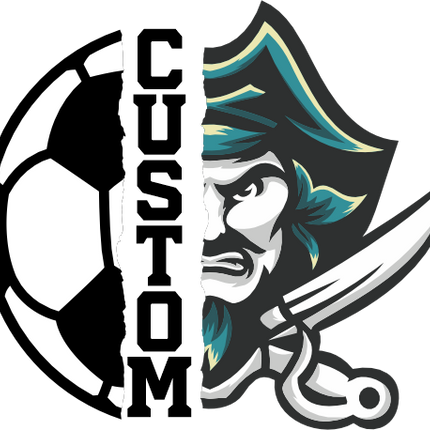 (s145-04-A) Split Soccer Team Name Custom Text