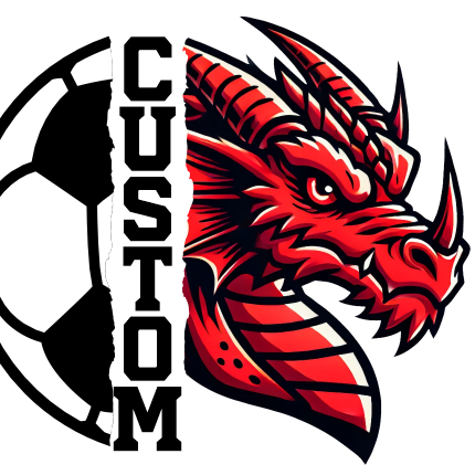 (s145-04-A) Split Soccer Team Name Custom Text