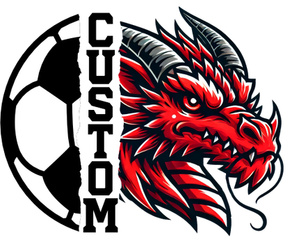 (s145-04-A) Split Soccer Team Name Custom Text