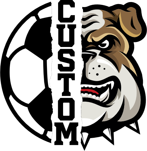 (145-1M-07) Bulldog Split Mascot Soccer Ball