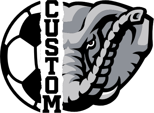 (145-1M-09) Elephant Split Mascot Soccer Ball