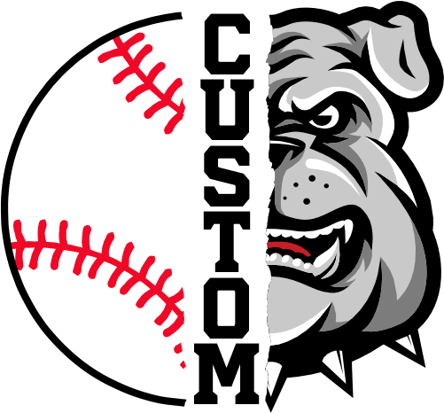 (145-1K-02) Bulldog Split Mascot Baseball
