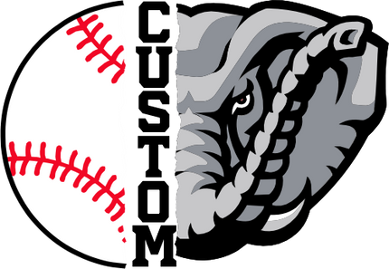 (s145-04-B) Split Mascot Baseball Team Name Custom Text