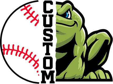(s145-04-B) Split Mascot Baseball Team Name Custom Text