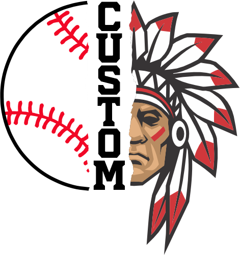 (145-1K-15-1) Native American Split Mascot Baseball