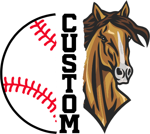 (145-1K-28) Horse Split Mascot Baseball