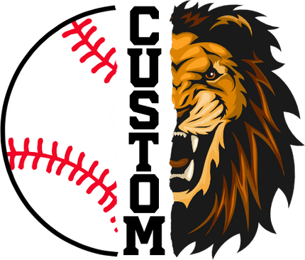 (s145-04-B) Split Mascot Baseball Team Name Custom Text