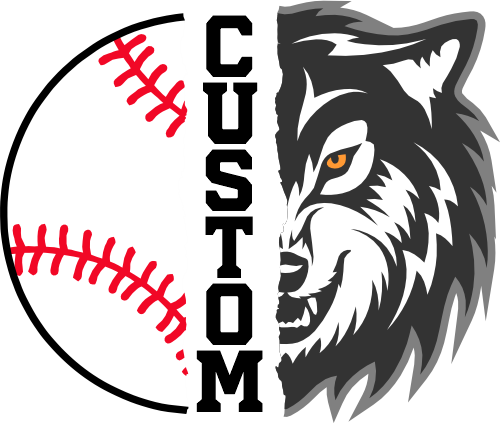 (145-1K-33) Wolf Split Mascot Baseball