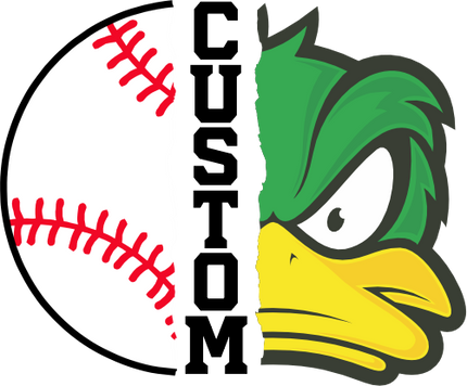 (s145-04-B) Split Mascot Baseball Team Name Custom Text