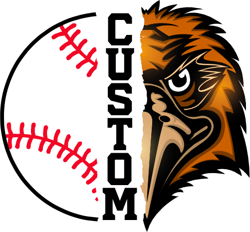 (145-1K-39) Hawk Split Mascot Baseball