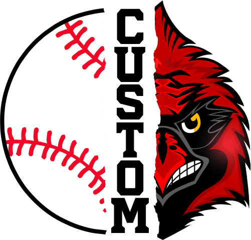 (145-1K-40) Cardinal Split Mascot Baseball
