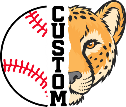 (s145-04-B) Split Mascot Baseball Team Name Custom Text
