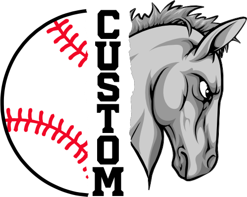 (145-1K-45) Horse Split Mascot Baseball