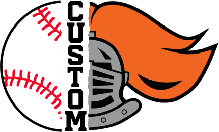 (s145-04-B) Split Mascot Baseball Team Name Custom Text
