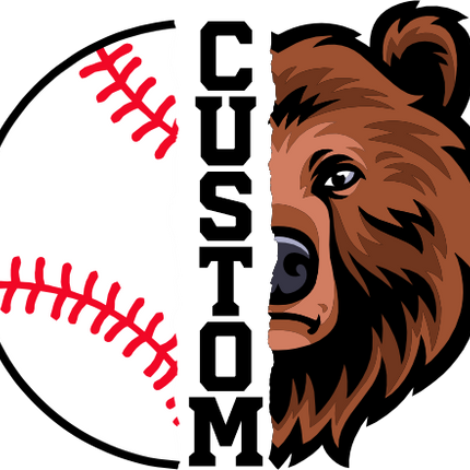(145-1K-69) Bear Split Mascot Baseball
