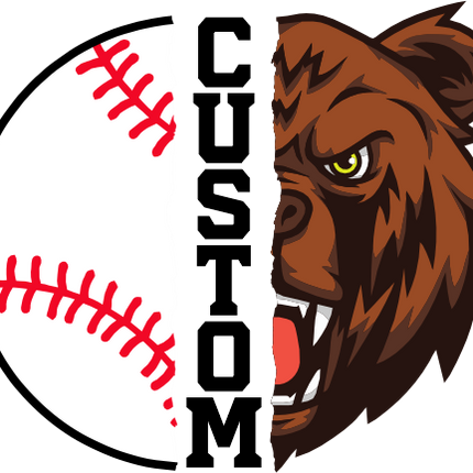 (145-1K-70) Bear Split Mascot Baseball