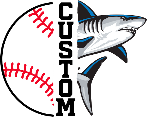 (145-1K-10) Shark Split Mascot Baseball