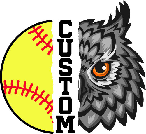 (145-1L-26) Owl Split Mascot Softball