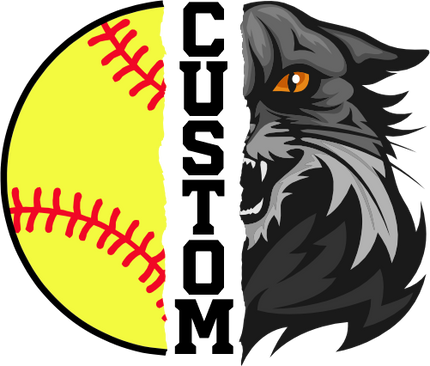 (145-1L-27) Wildcat Split Mascot Softball