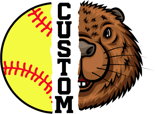 (145-1L-32) Beaver Split Mascot Softball