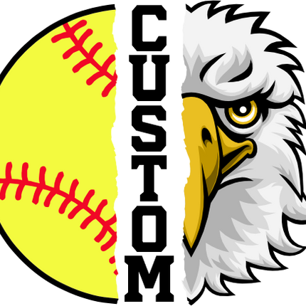 (145-1L-36) Eagle Split Mascot Softball