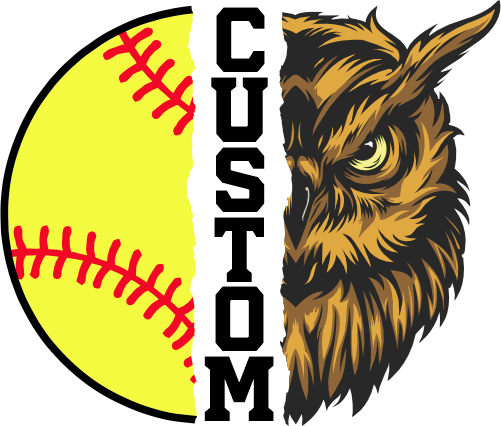 (145-1L-37) Owl Split Mascot Softball