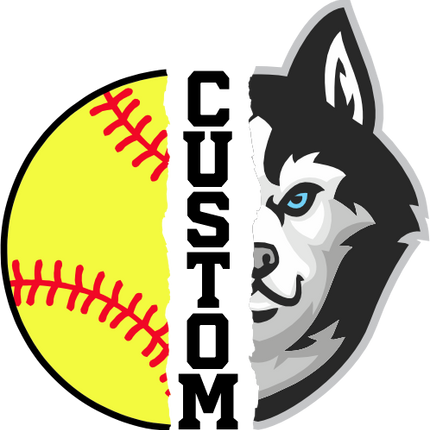 (145-1L-43) Husky Split Mascot Softball