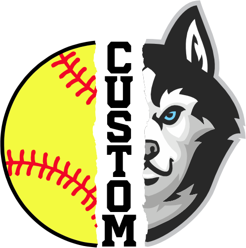 (145-1L-43) Husky Split Mascot Softball