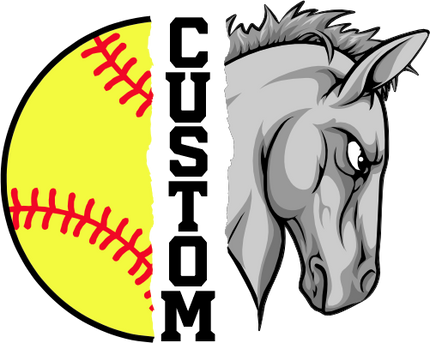 (145-1L-45) Horse Split Mascot Softball