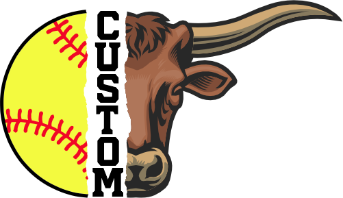 (145-1L-46) Longhorn Split Mascot Softball