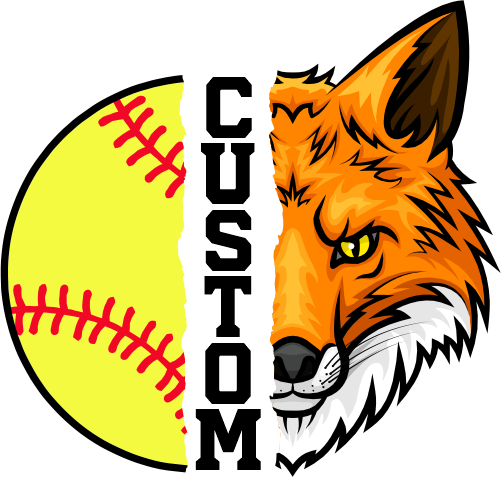 (145-1L-47) Fox Split Mascot Softball