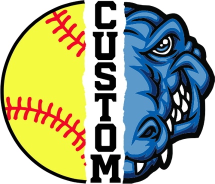 (145-1L-52) Gator Split Mascot Softball