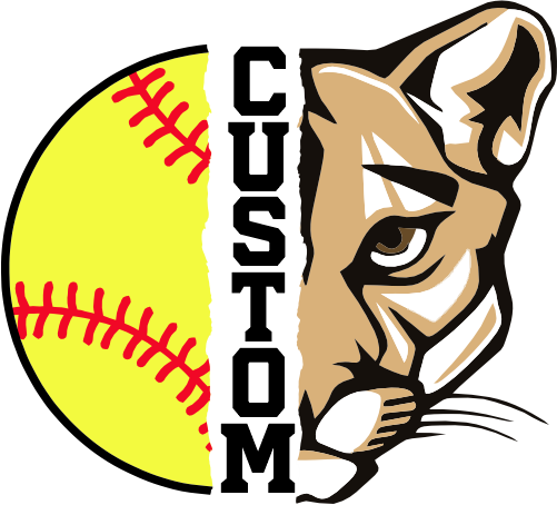 (145-1L-53) Cougar Split Mascot Softball