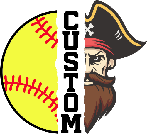 (145-1L-55) Pirate Split Mascot Softball