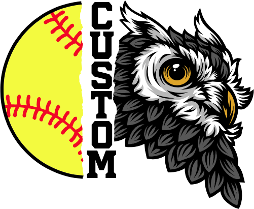 (145-1L-60) Owl Split Mascot Softball