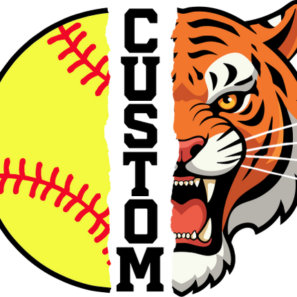 (145-1L-61) Tiger Split Mascot Softball