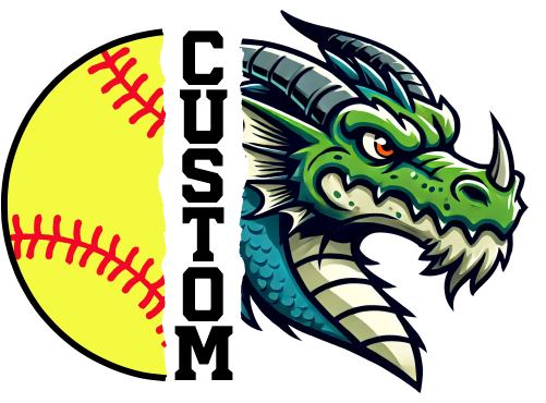 (145-1L-62) Dragon Split Mascot Softball