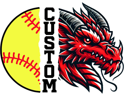 (145-1L-64) Dragon Split Mascot Softball