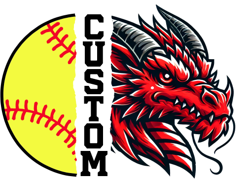 (145-1L-64) Dragon Split Mascot Softball