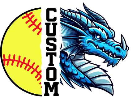 (145-1L-65) Dragon Split Mascot Softball