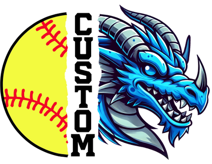 (145-1L-66) Dragon Split Mascot Softball