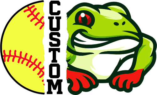 (145-1L-67) Frog Split Mascot Softball