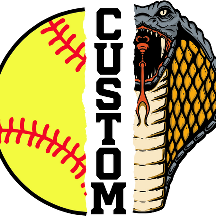(145-1L-71) Cobra Split Mascot Softball