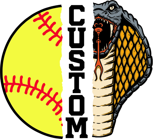 (145-1L-71) Cobra Split Mascot Softball