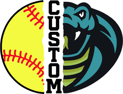 (145-1L-72-1) Cobra Split Mascot Softball