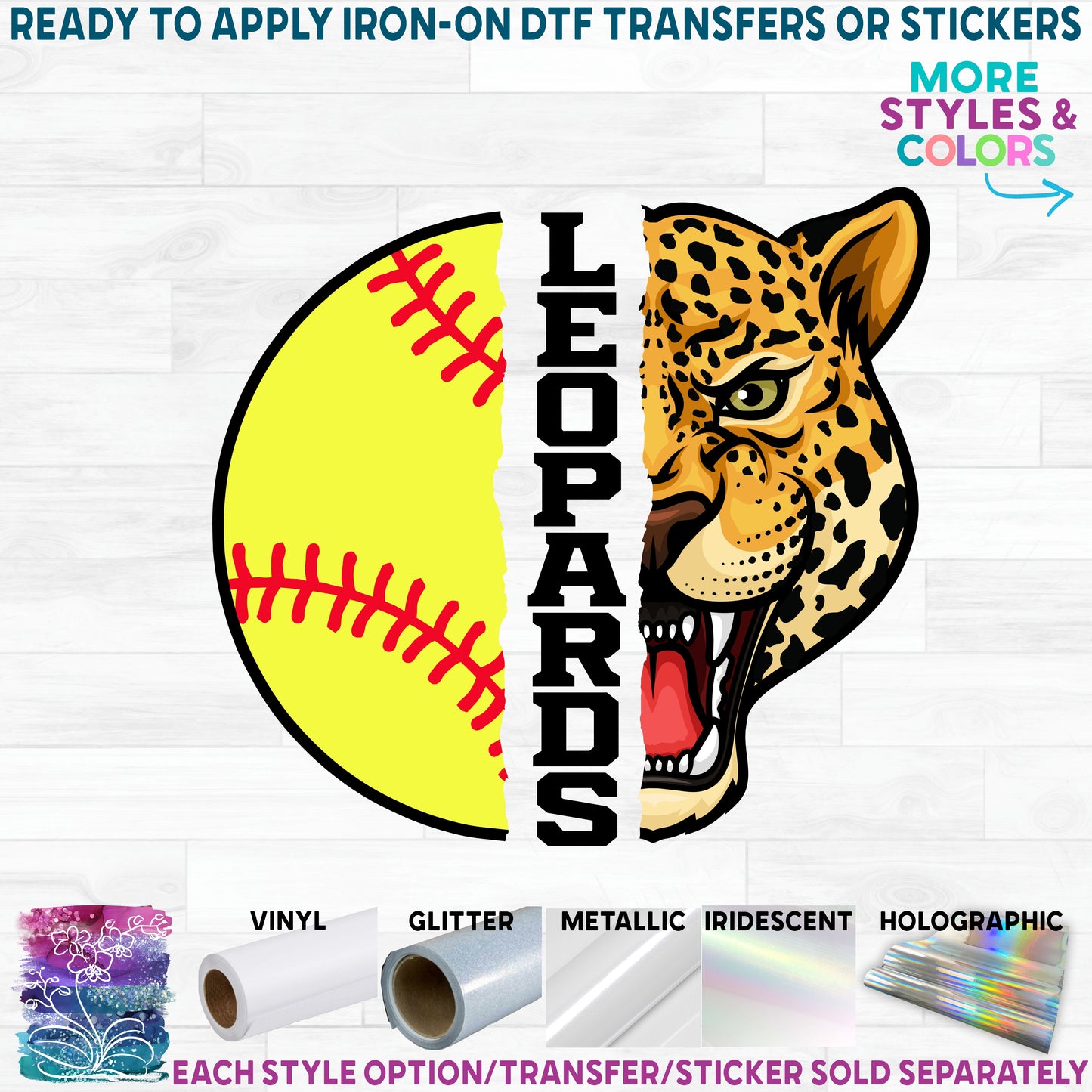 (s116-2S) Split Softball Team Name Custom Text 58 Mascot Styles