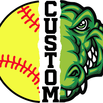 (145-1L-03) Gator Split Mascot Softball