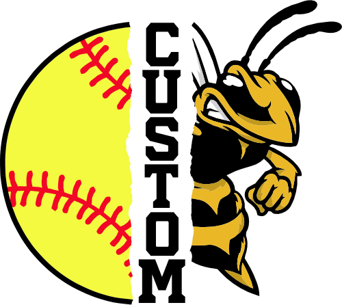 (145-1L-05) Yellow Jacket Split Mascot Softball