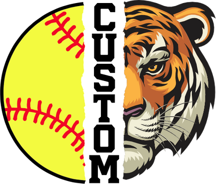 (145-1L-06) Tiger Split Mascot Softball